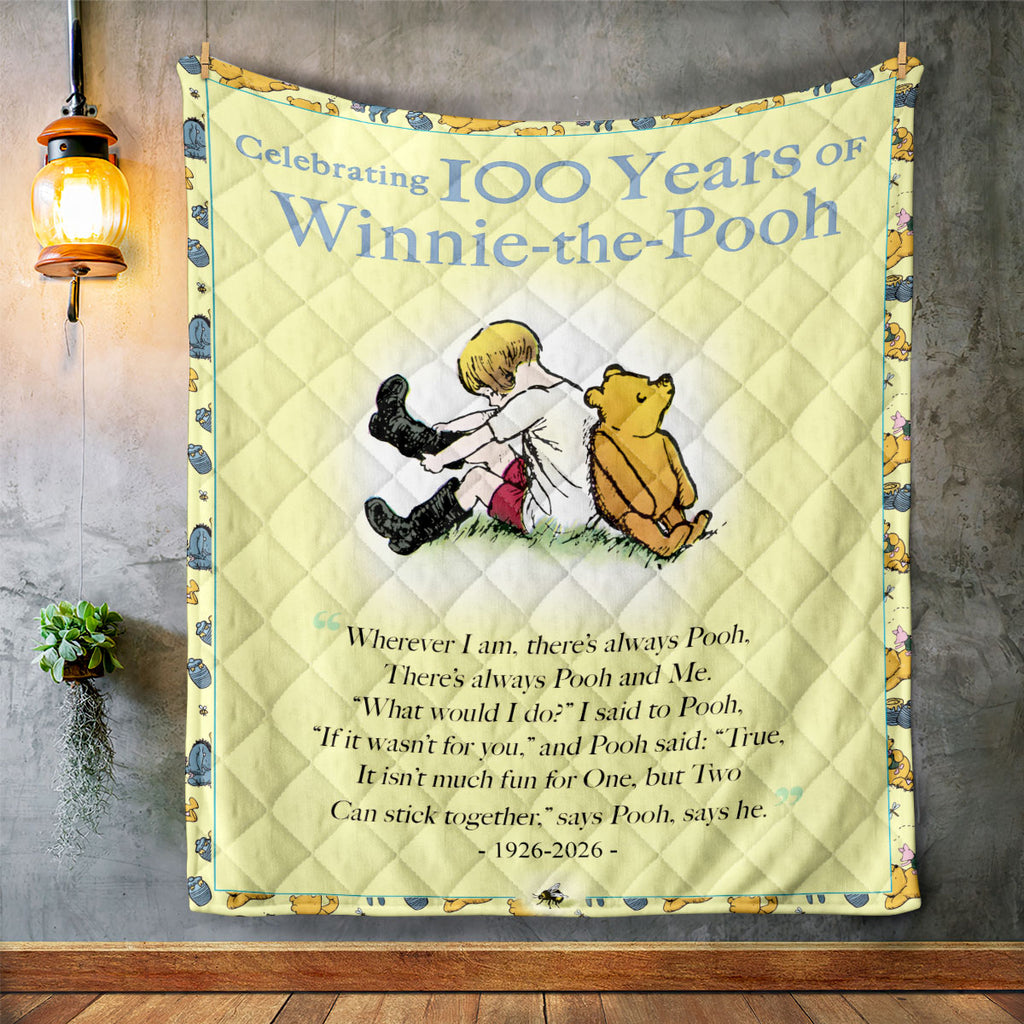 Winnie-the-Pooh 100th Anniversary Quilt Blanket – TMTHU4563