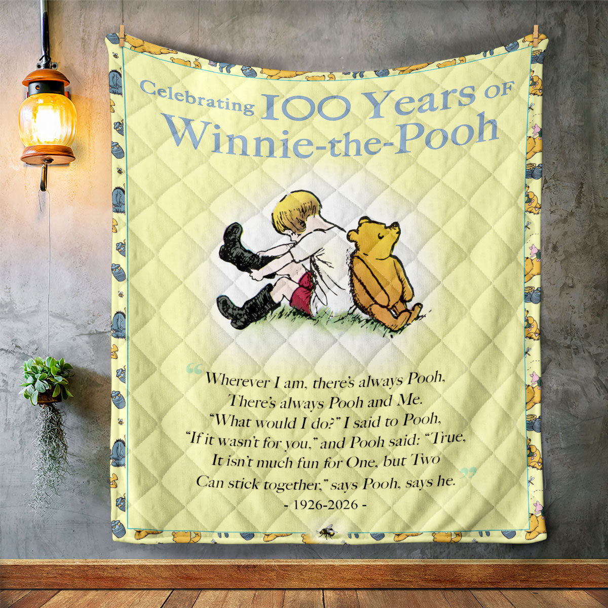 Winnie-the-Pooh 100th Anniversary Quilt Blanket – TMTHU4563