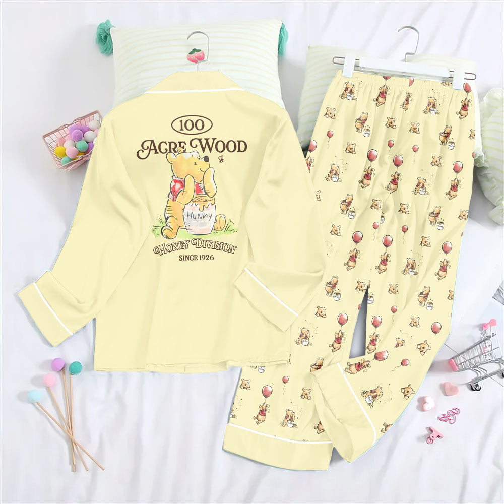 Winnie-the-Pooh 100th Anniversary Satin Pajama Set with Piping – TMTHU3827