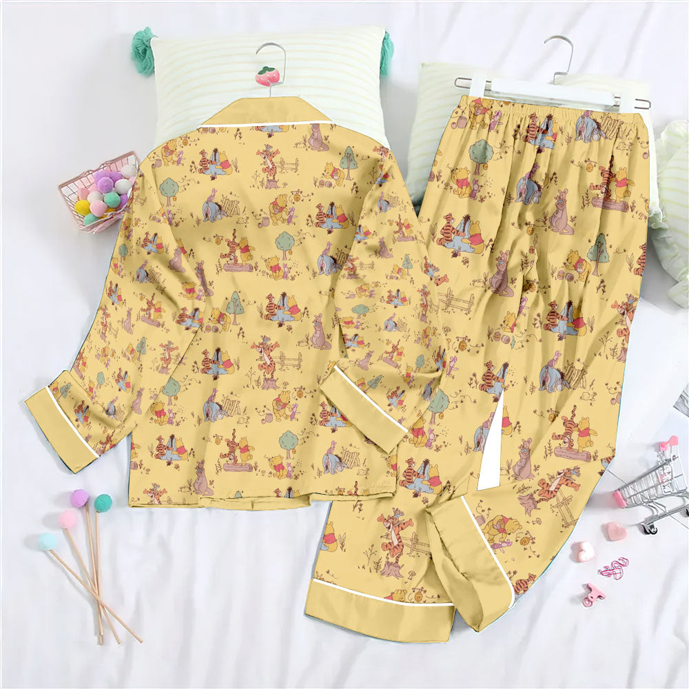 Winnie-the-Pooh 100th Anniversary Satin Pajama Set with Piping – TMTHU6751