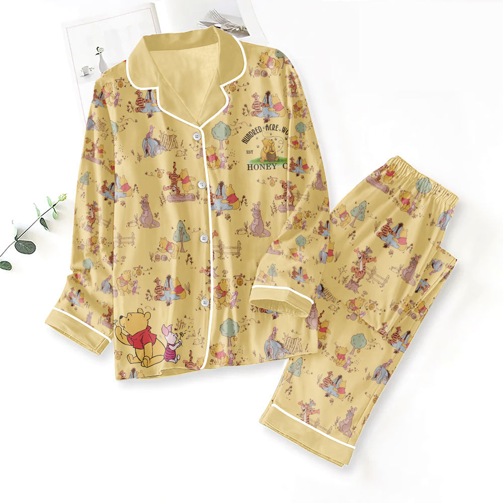 Winnie-the-Pooh 100th Anniversary Satin Pajama Set with Piping – TMTHU6751