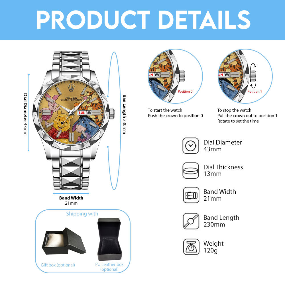Winnie-the-Pooh Alloy Luxury Quartz Watch – TMTHU7369