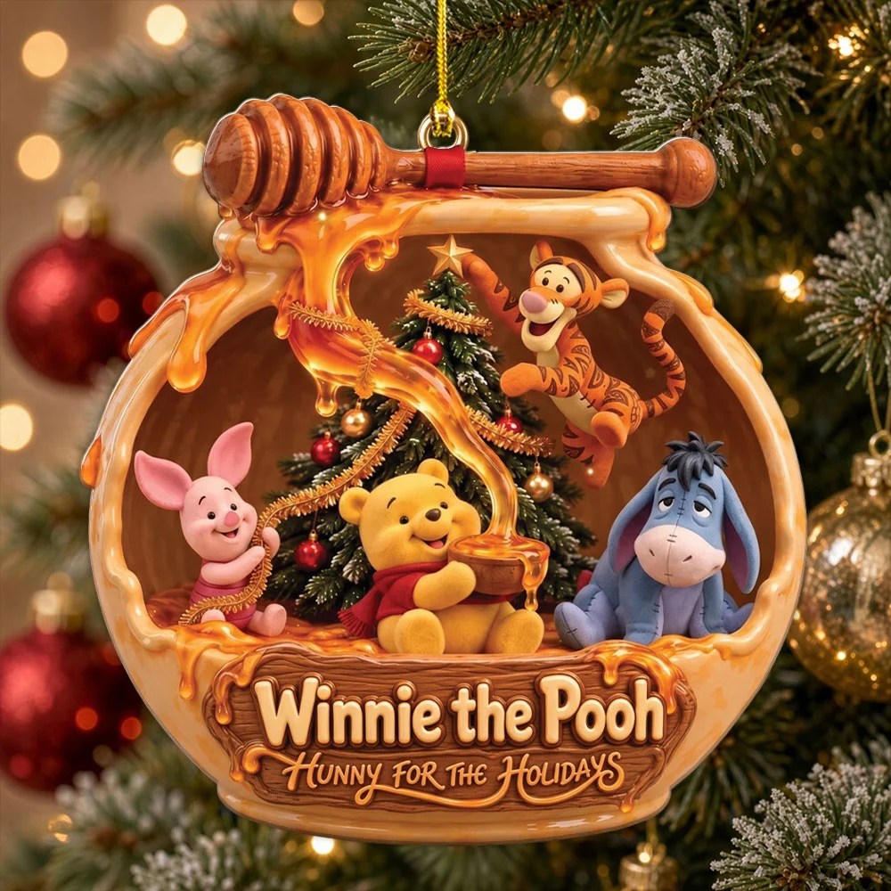 Winnie-the-Pooh Custom Shape 2-side Printed Acrylic Ornament – MAITM15364