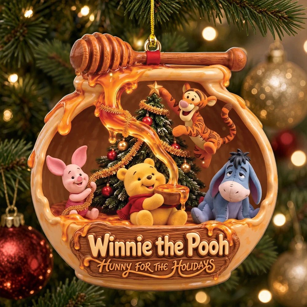 Winnie-the-Pooh Custom Shape 2-side Printed Acrylic Ornament – MAITM15364