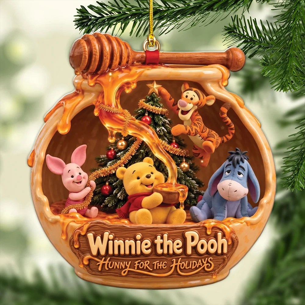 Winnie-the-Pooh Custom Shape 2-side Printed Acrylic Ornament – MAITM15364