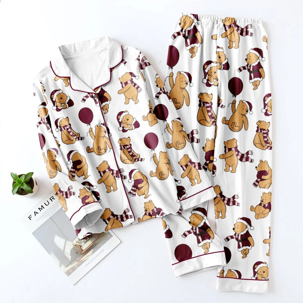 Winnie-the-Pooh Satin Pajama Set with Piping – TMTHU9129