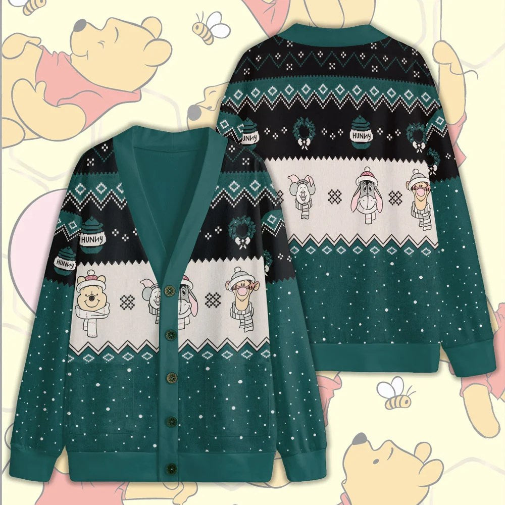 Winnie-the-Pooh Knitted V-neck Cardigan – TMTHU9504