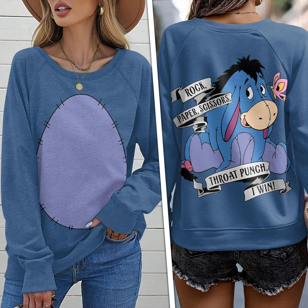 Winnie-the-Pooh x Eeyore Round Neck Raglan Sleeve Sweatshirt – HOATT20761
