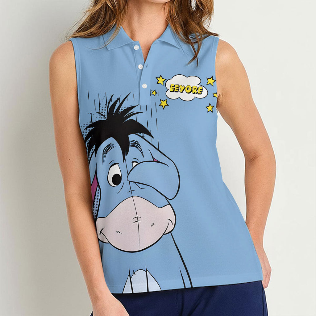 Winnie-the-Pooh x Eeyore Women Sleeveless Polo Shirt – HOATT16847