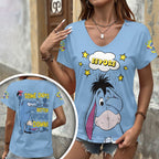 Winnie-the-Pooh x Eeyore 3D Women's V-Neck T-Shirt – HOATT17153