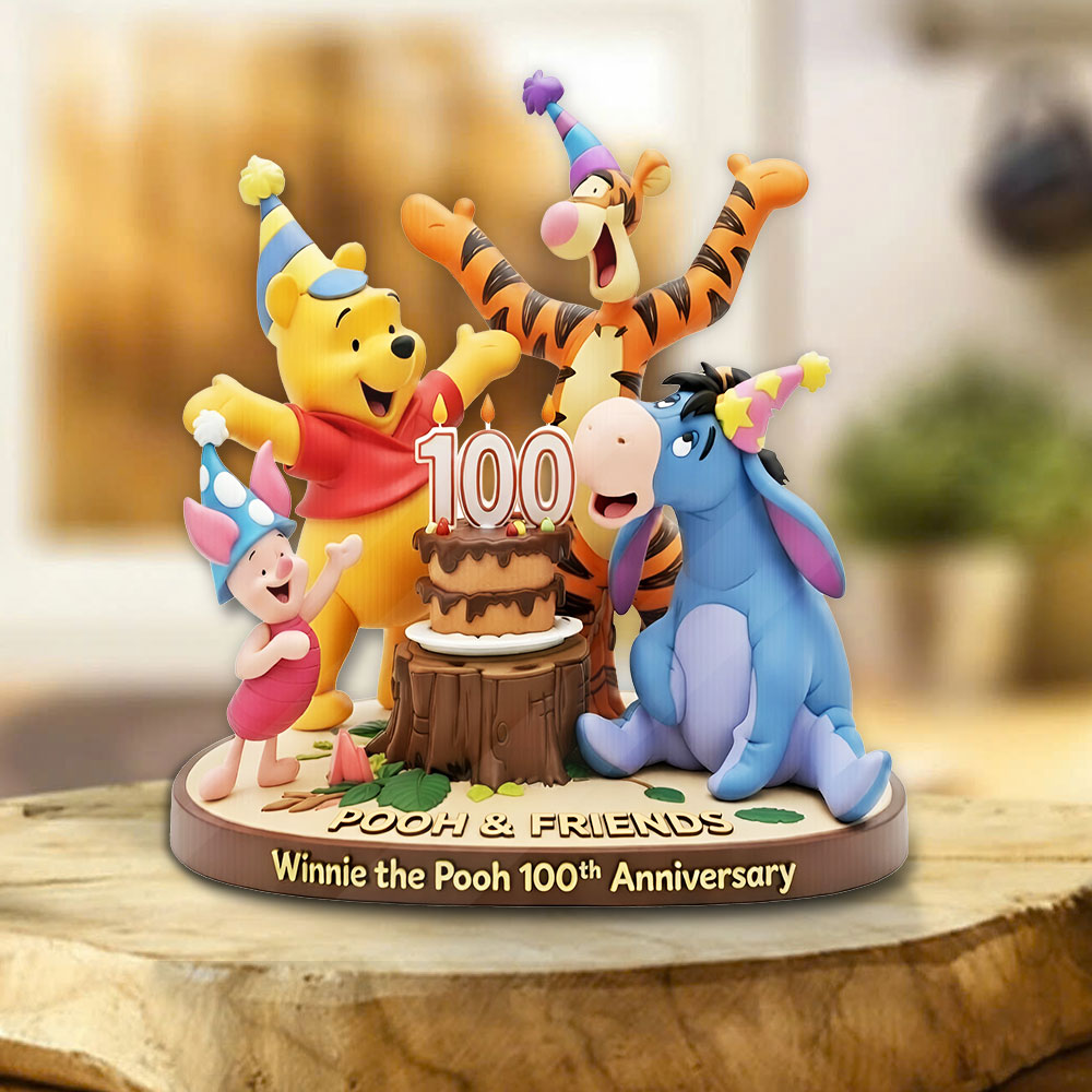 Winnie-the-Pooh 100th Anniversary Custom Shape Acrylic Plaque – TMTHU3809
