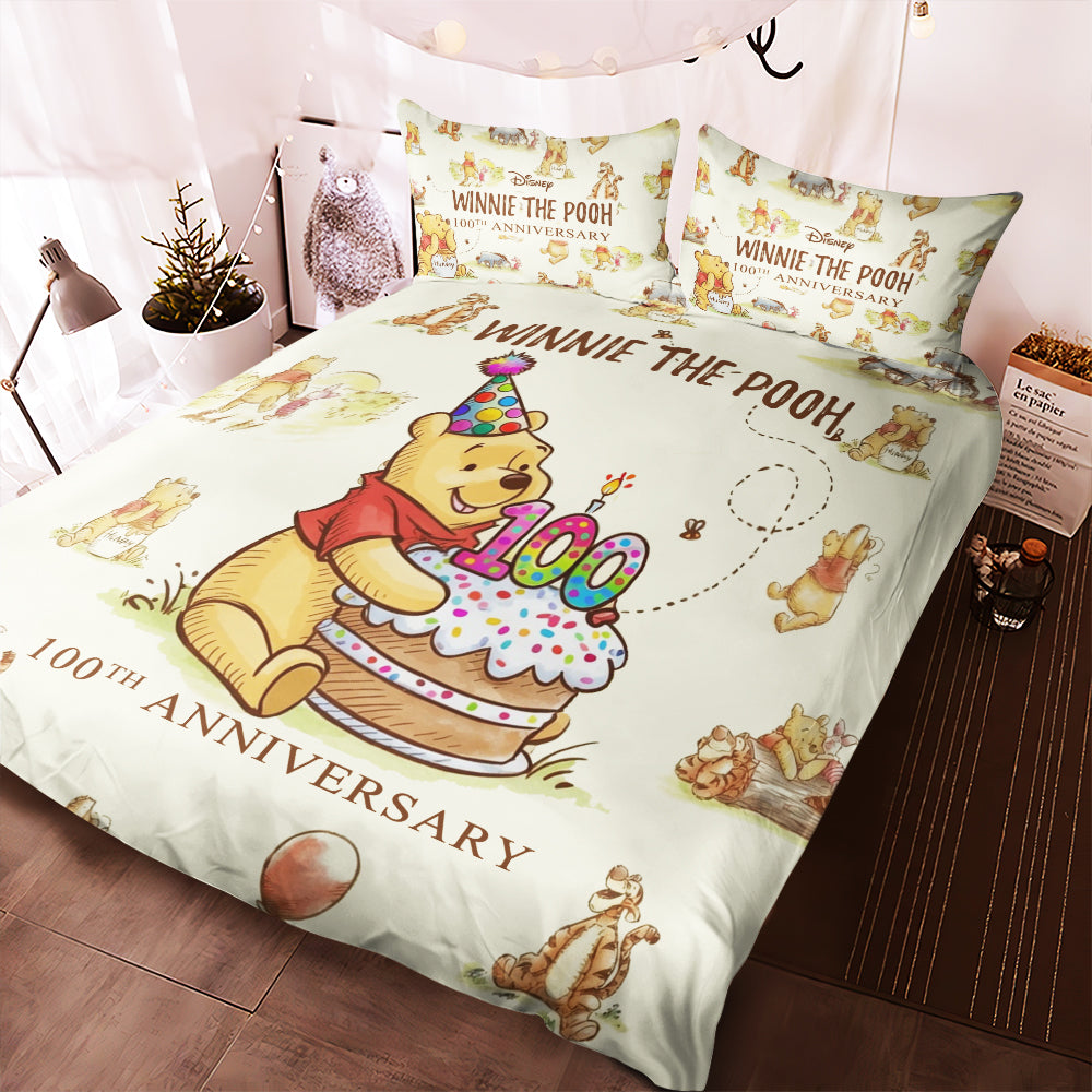 Winnie-the-Pooh 100th Anniversary 3-Piece Duvet Bedding Set – TMTHU7184