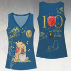 Winnie-the-Pooh 100th Anniversary Women V-Neck Ribbed Tank Top – HOATT15955
