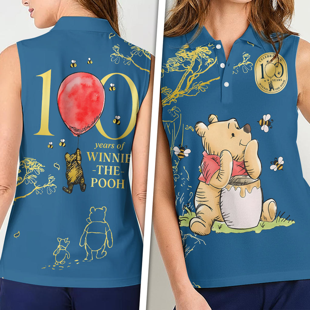 Winnie-the-Pooh 100th Anniversary Women Sleeveless Polo Shirt – HOATT16782