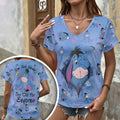 Winnie-the-Pooh x Eeyore 3D Women's V-Neck T-Shirt – HOATT17345