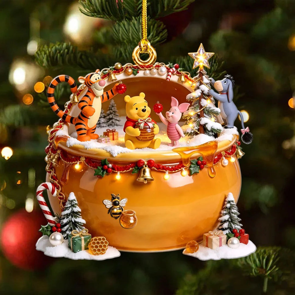 Winnie-the-Pooh Custom Shape 2-side Printed Acrylic Ornament – HOATT21400