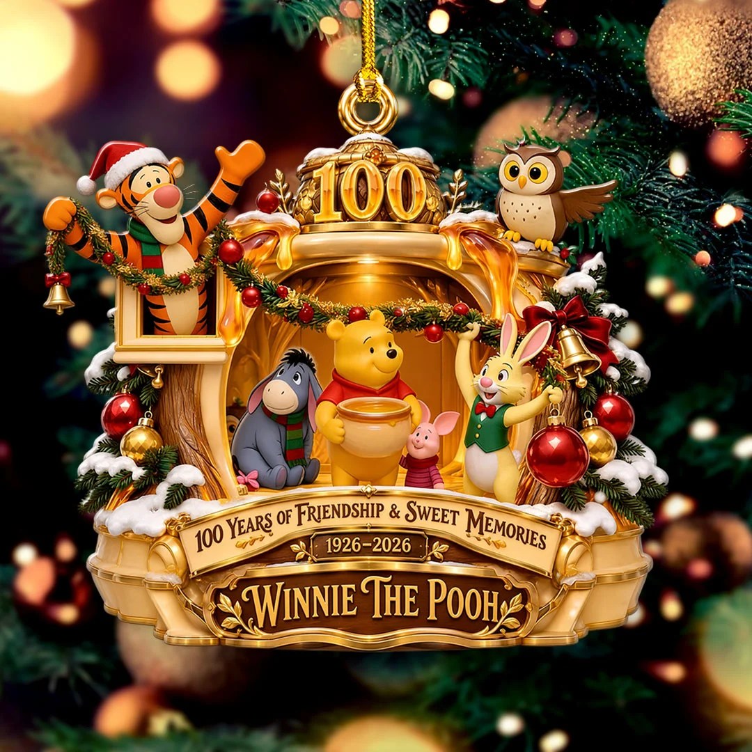 Winnie-the-Pooh Custom Shape 2-side Printed Acrylic Ornament – HOATT21406