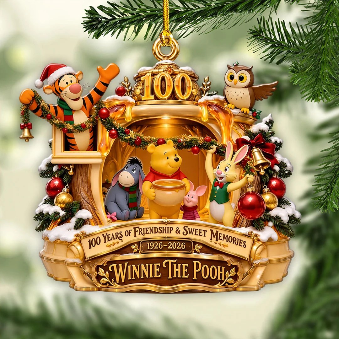 Winnie-the-Pooh Custom Shape 2-side Printed Acrylic Ornament – HOATT21406