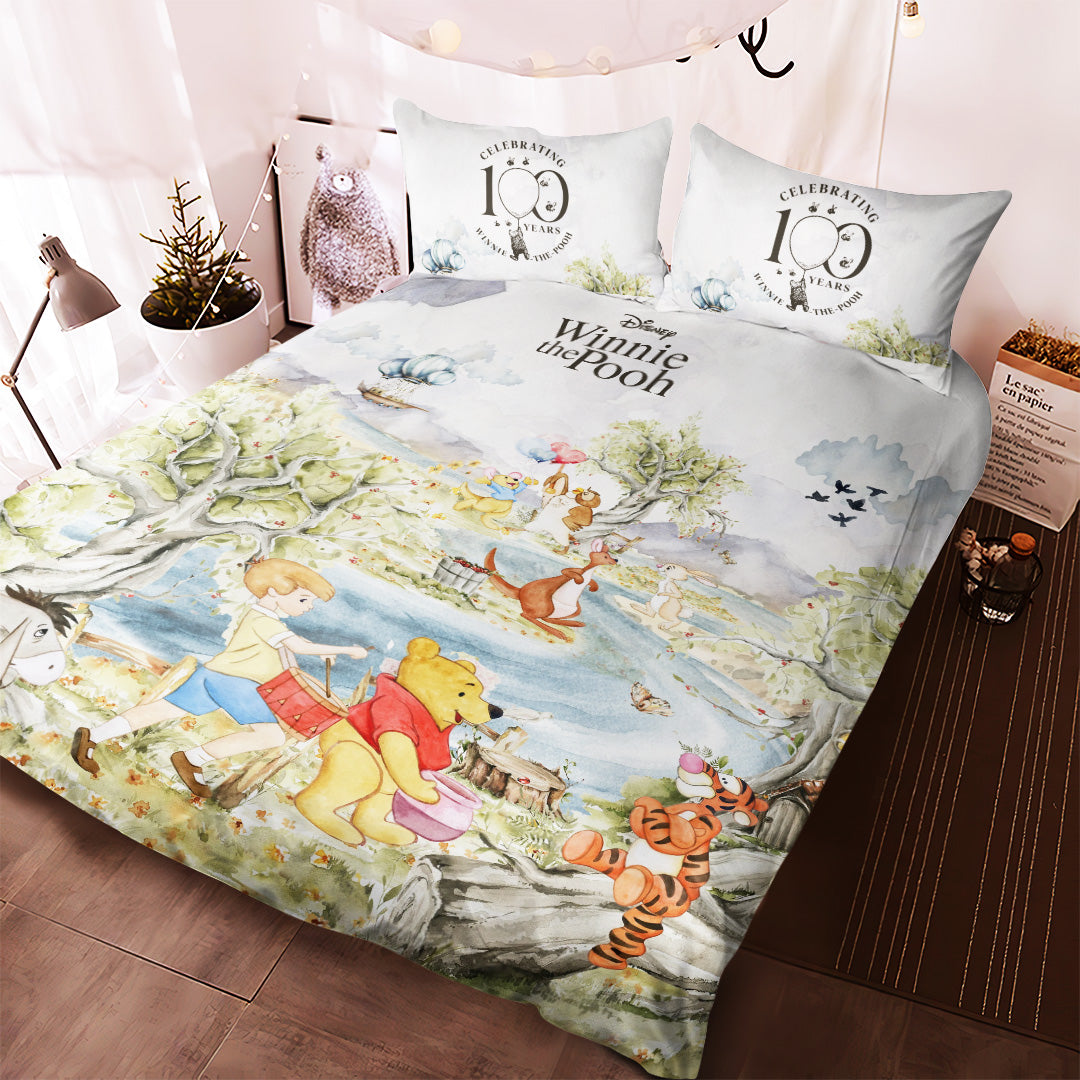 Winnie-the-Pooh 100th Anniversary 3-Piece Duvet Bedding Set – GNE4946