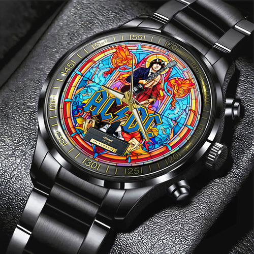 AC/DC Black Stainless Steel Watch – GNE 1005