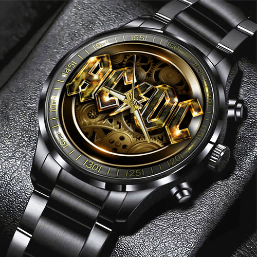 AC/DC Black Stainless Steel Watch – GNE 1084