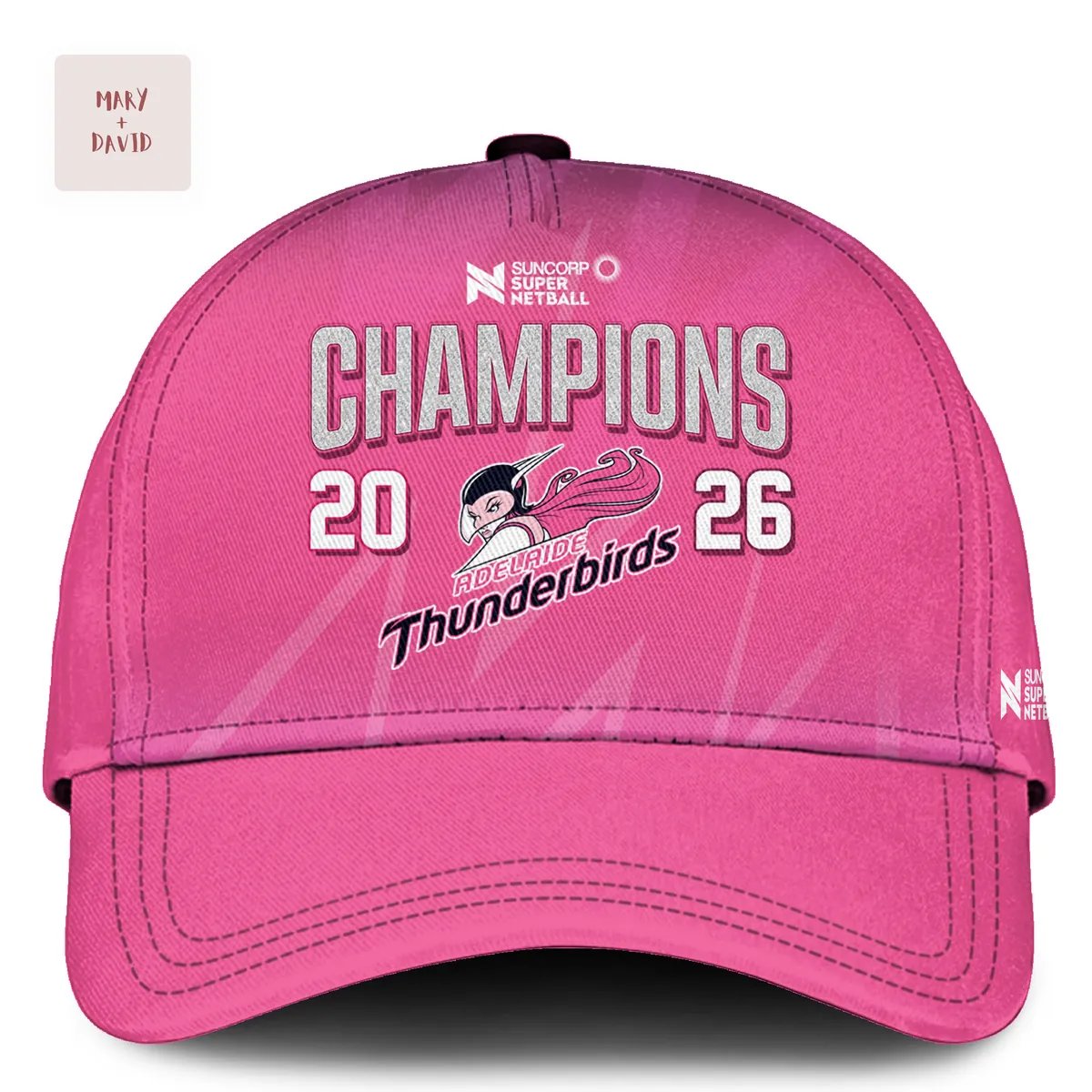 Adelaide Thunderbirds Suncorp Super Netball 2026 Champions Commemorative Pink Graphic Hoodie