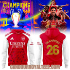 Arsenal Champions League 2026 Champions Tshirt, Hoodie