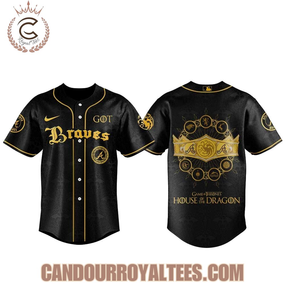 Atlanta Braves Game of Thrones: House of the Dragon 2026 Jersey Black