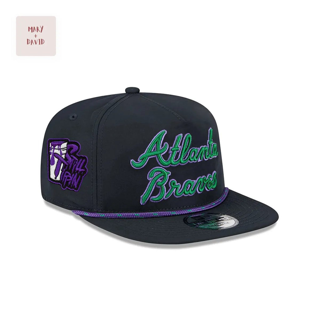 Atlanta Braves x Big League Chew Black Flat Brim Snapback Cap