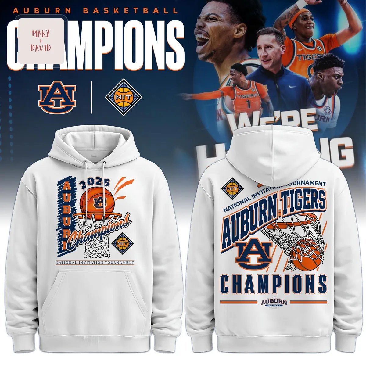 Auburn Basketball 2026 NIT Champions Commemorative Hoodie