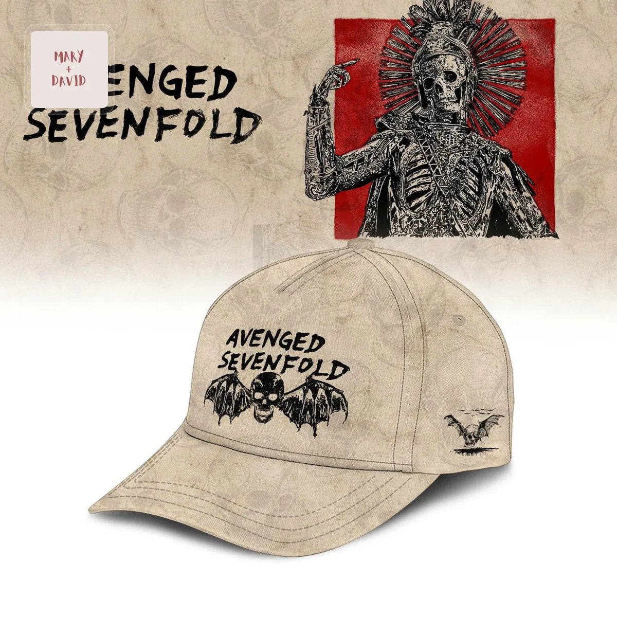 Avenged Sevenfold Deathbat Logo Baseball Cap