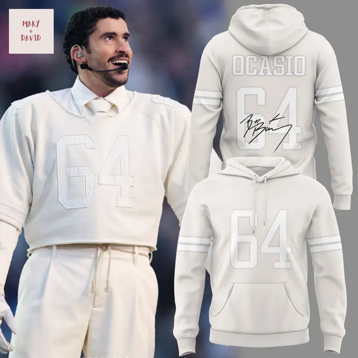 Bad Bunny Ocasio 64 Signature Hoodie