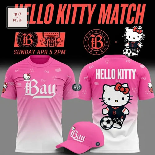 Bay FC Hello Kitty Exclusive Football Fan 3D T-Shirt