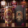 Brisbane Broncos NRL 38th Anniversary 1988-2026 Commemorative Tie Dye Insulated Handle Tumbler