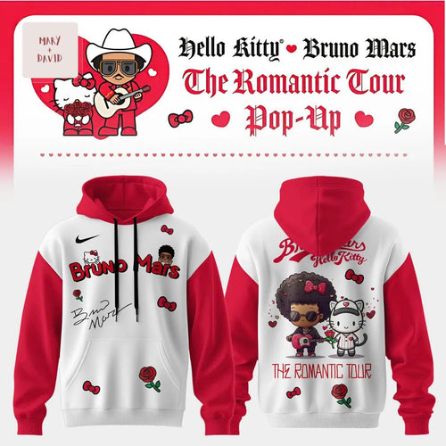 Bruno Mars Hello Kitty The Romantic Tour Signature Hoodie