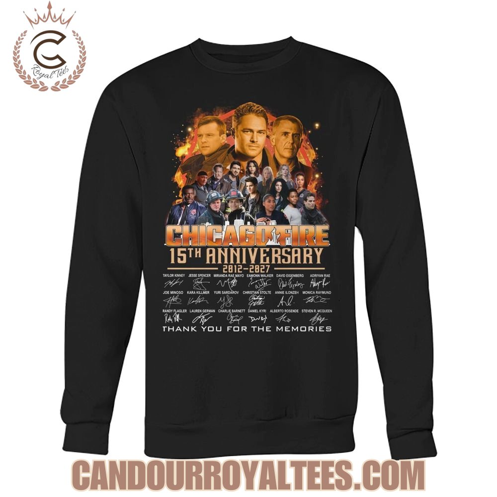 Chicago Fire 15th Anniversary 2012-2027 Thank You For The Memories T-Shirt