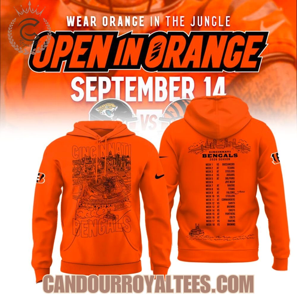 Cincinnati Bengals Open In Orange Shirt