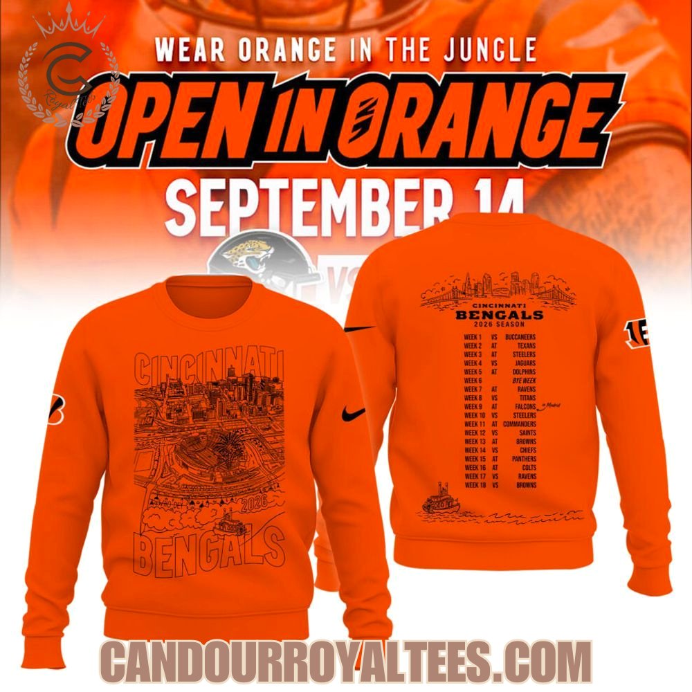Cincinnati Bengals Open In Orange Shirt