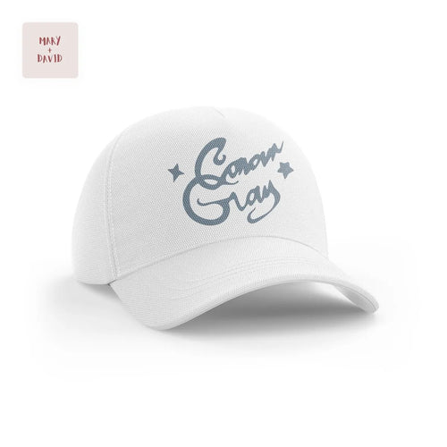 Conan Gray Signature Script Logo White Baseball Cap