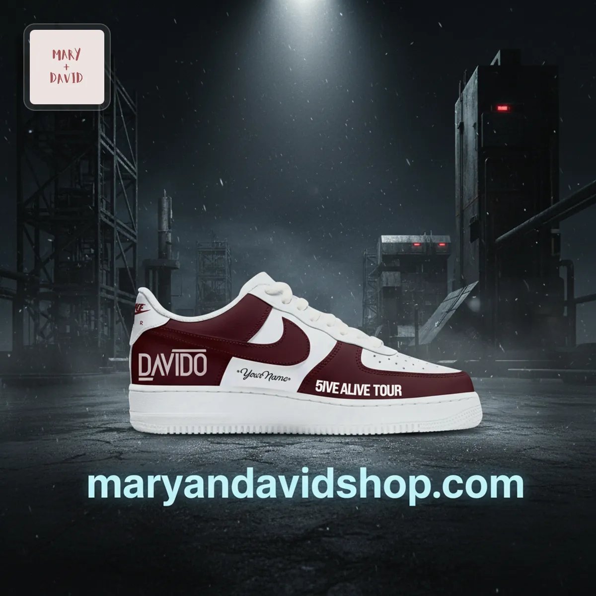 Davido 5IVE ALIVE TOUR Personalized Air Force 1
