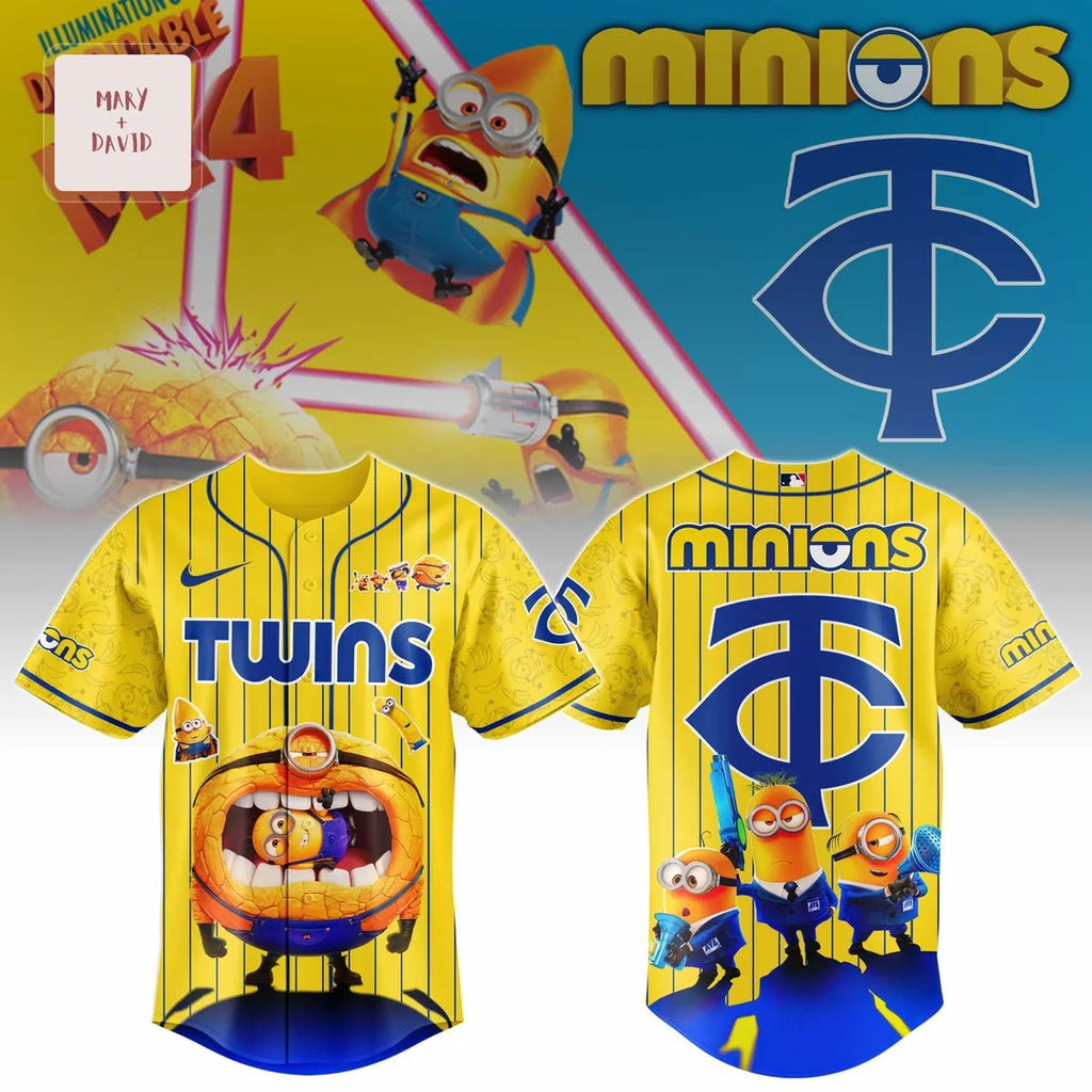 Despicable Me 4 Minions Minnesota Twins Limited Edition Baseball Jersey