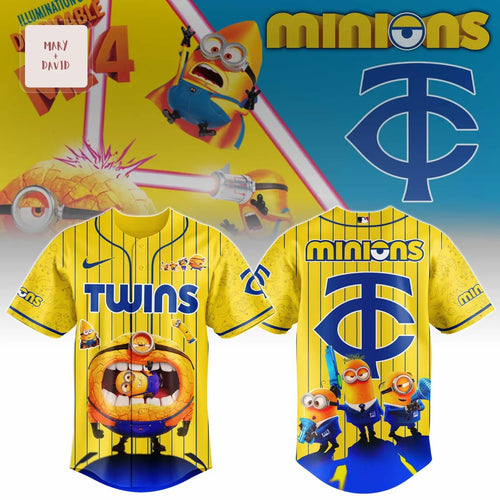 Despicable Me 4 Minions Minnesota Twins Limited Edition Baseball Jersey