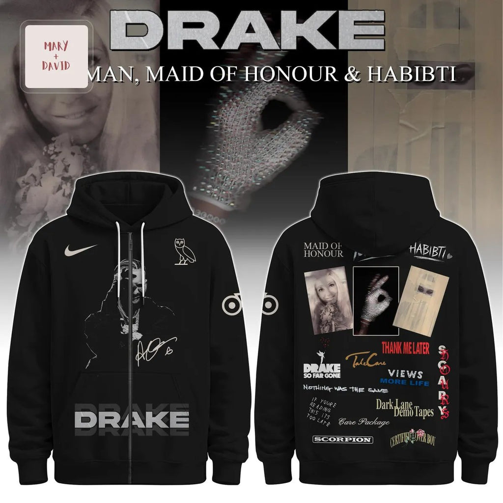 Drake OVO Iconic Album Eras Full-Zip Hoodie