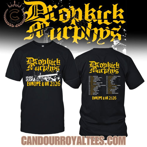 Dropkick Murphys Europe And UK 2026 Tour T-Shirt