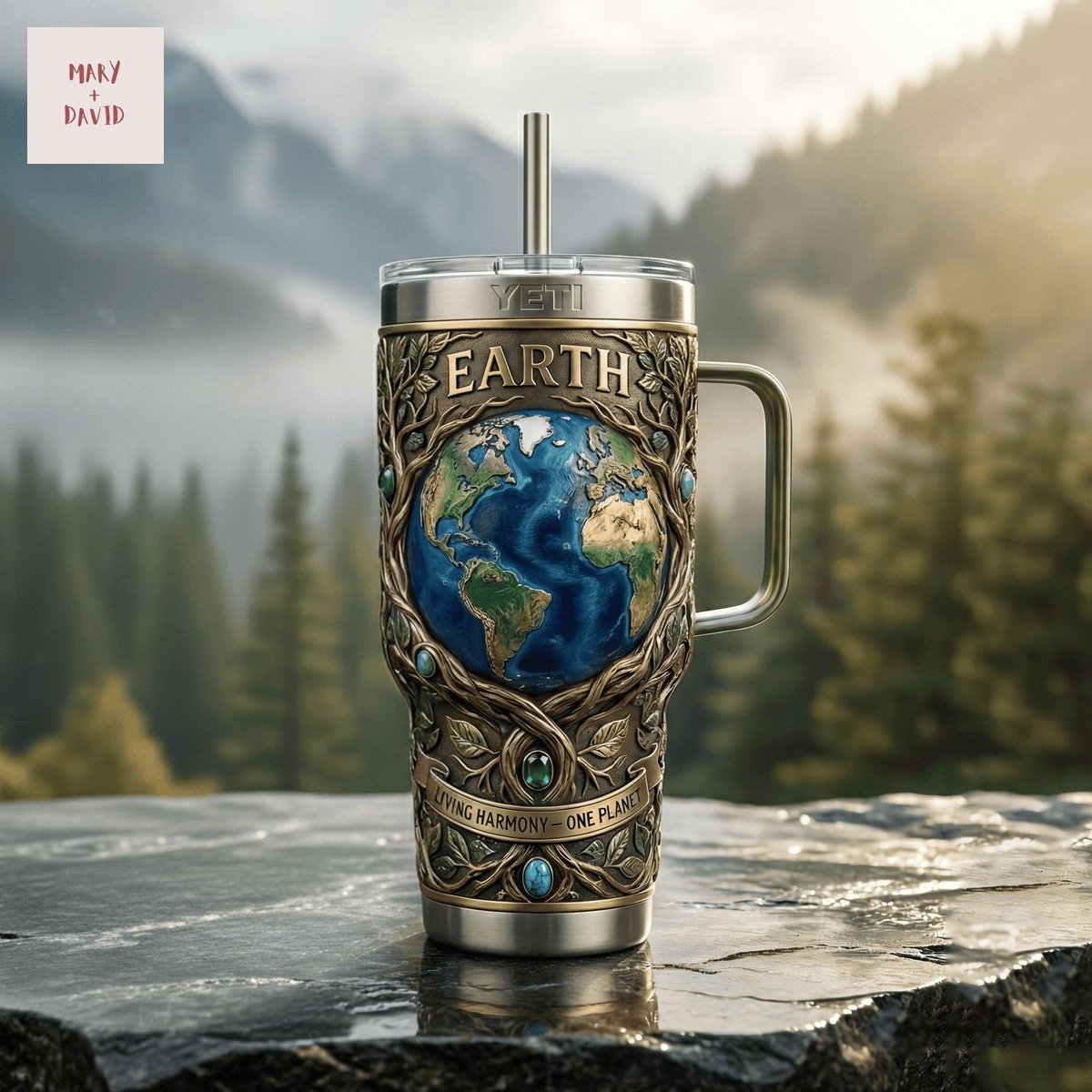 Earth Living Harmony - One Planet 40Oz Tumbler
