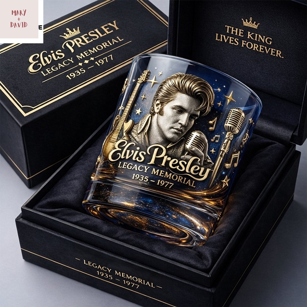 Elvis Presley Legacy Memorial Transparent Whiskey Glass