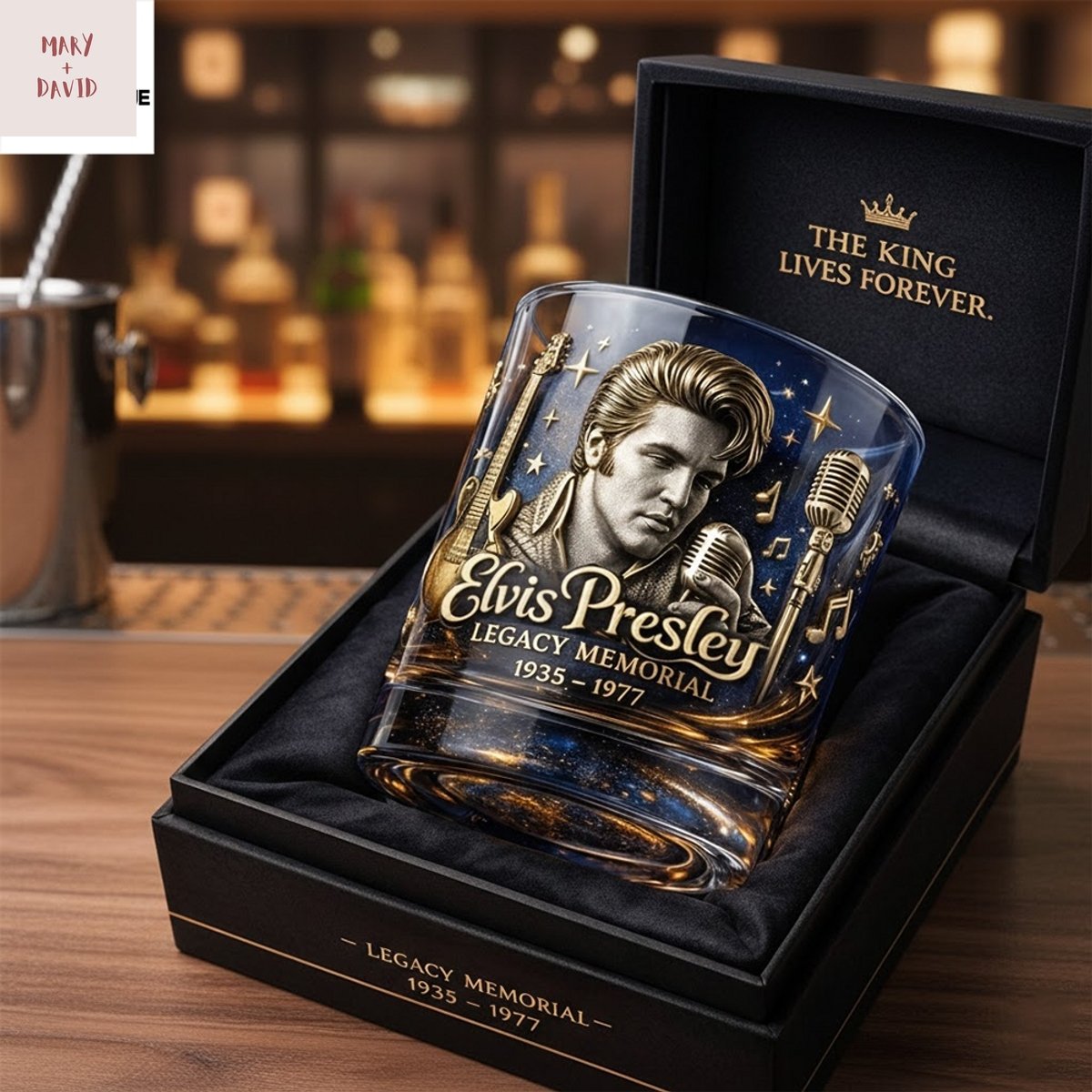 Elvis Presley Legacy Memorial Transparent Whiskey Glass