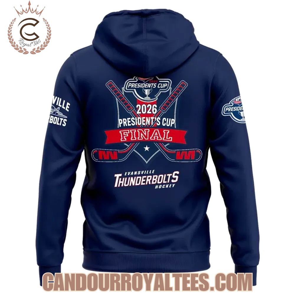 Evansville Thunderbolts 2026 President’s Cup Final The Road 2 Repeat Hoodie