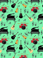 Musical Instruments With Green Shirt