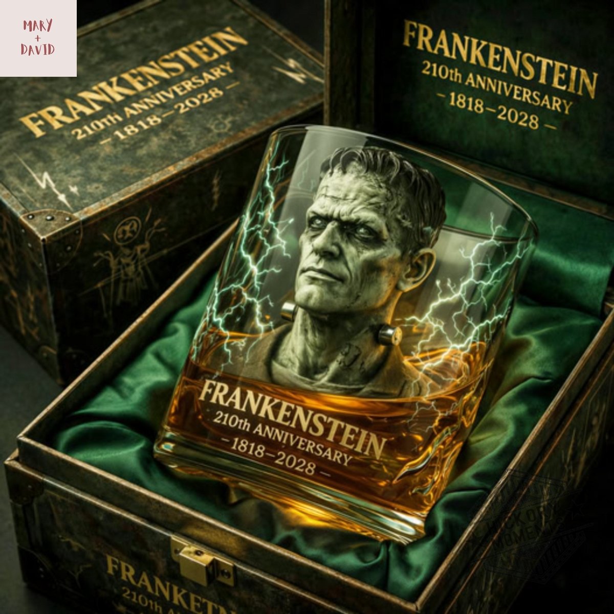 Frankenstein 210Th Anniversary Gothic Whiskey Glass